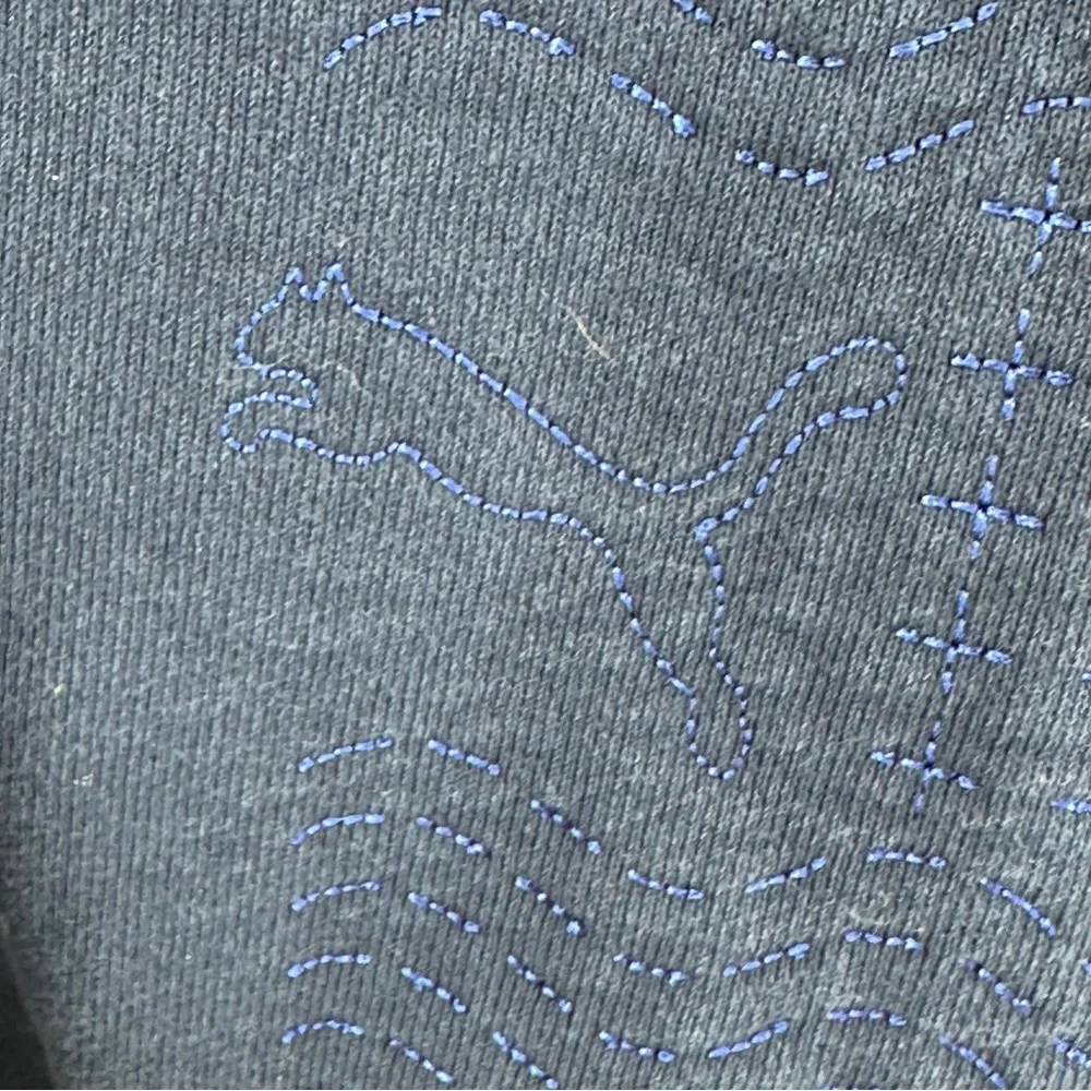 Men’s XXL Puma Blue Aqua‎ Jacket Beach Tropical Sleeves Embroidered Hoop Hunter